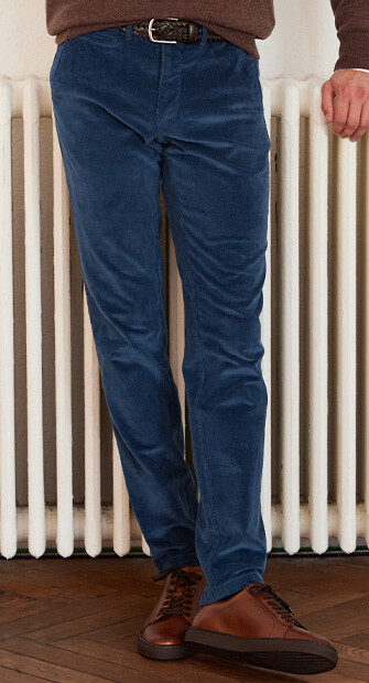Denim Blue Men's chinos - NORMAN