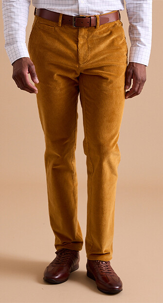 Mustard Men's corduroy chinos - NORMAN