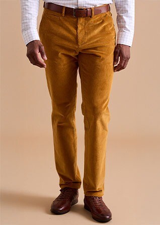 Mustard Men's corduroy chinos - NORMAN