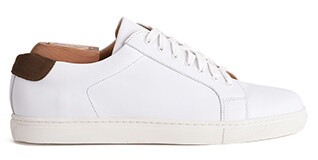 White Men's leather Trainers - INGLEWOOD