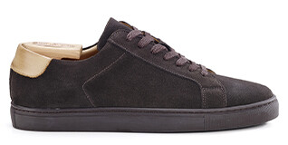 Bitter Chocolate suede Men's leather Trainers - INGLEWOOD