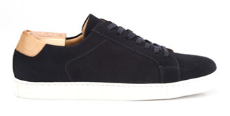 Navy Men's suede Trainers - INGLEWOOD