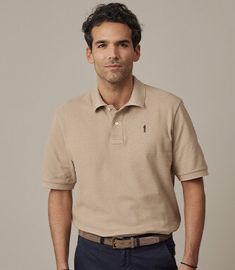 Beige Men's polo shirt - GARETH