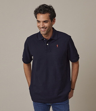 Navy Men's polo shirt - GARETH