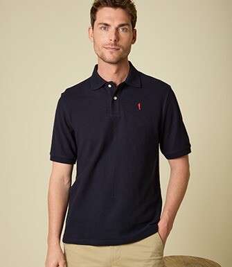 Navy Men's polo shirt - GARETH