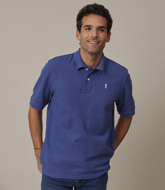 Royal Blue Men's polo shirt - GARETH