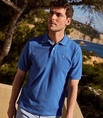 Men's polo shirt Denim Blue - GARETH