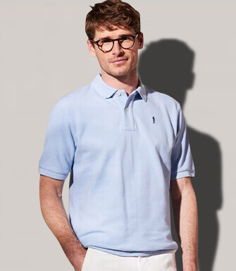 Light Blue Men's polo shirt - GARETH