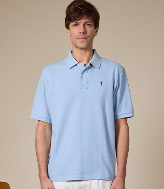 Light Blue Men's polo shirt - GARETH