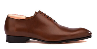 Chestnut Oxford shoes - Leather outsole - TIZZANO