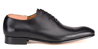 Black Oxford shoes - Leather outsole - TIZZANO