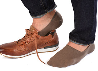 Taupe Invisible Socks for Men