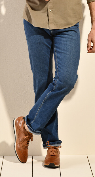 Denim stone Men's regular fit jeans - CHUCK II