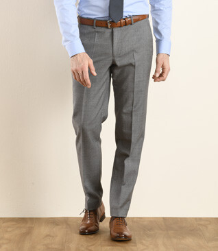 Men's Light Grey Suit Trousers - LAZARE