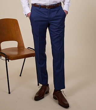 Men's Deep Blue Suit Trousers - LAZARE