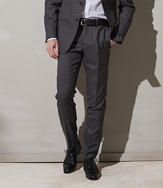 Men's Middle grey Suit Trousers - LAZARE