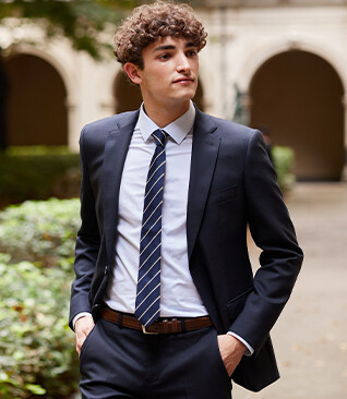 Men's Navy Suit Jacket - LAZARE