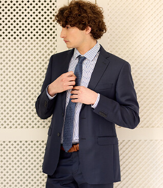Men's Prussian Blue Suit Jacket - LAZARE
