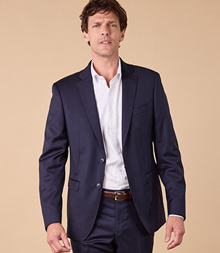 Navy Blue Men's Suit Jacket - LAZARE