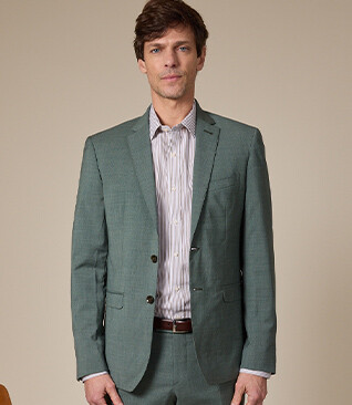 Men's Suit Jacket Linden Green - LAZARE