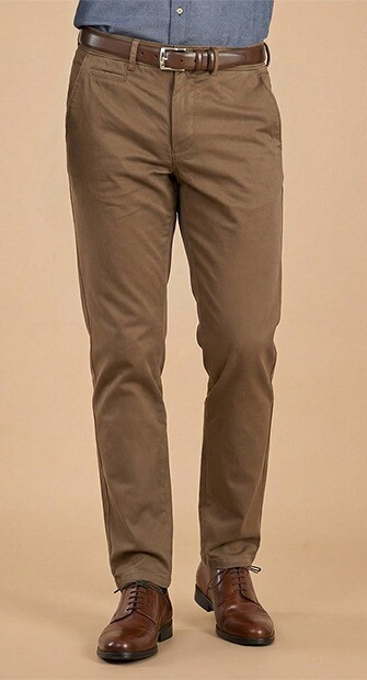 Chocolate Chino trousers for men - NIGEL II
