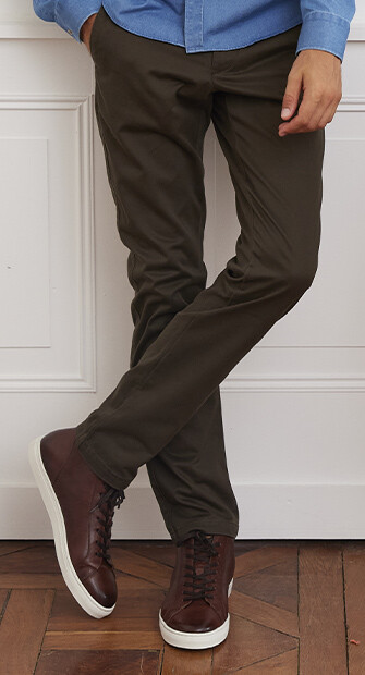 Khaki Chino trousers for men - NIGEL II