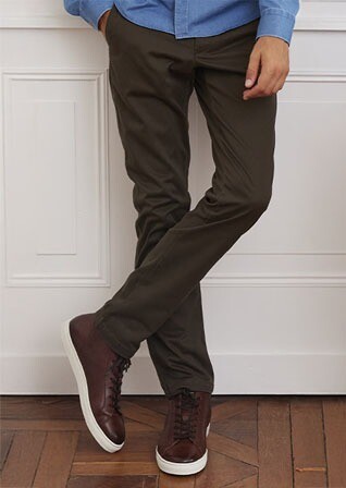 Khaki Chino trousers for men - NIGEL II
