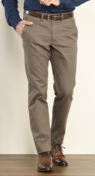 Taupe Chino trousers for men - NIGEL II