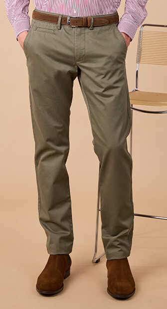 Light Khaki Chino trousers for men - NIGEL II