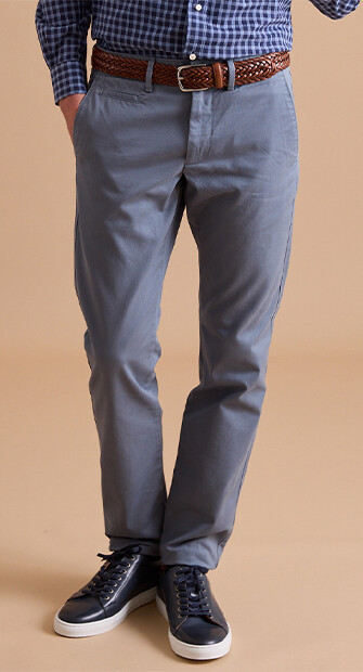 Grey Blue Chino trousers for men - NIGEL II