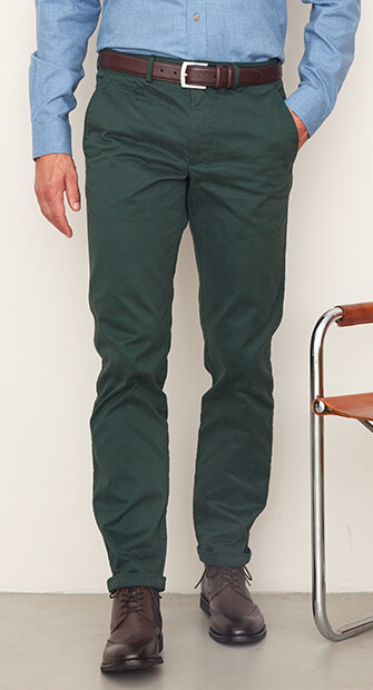 Pine Green Chino trousers for men - NIGEL II