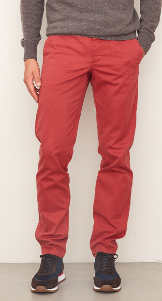 Dark Red Chino trousers for men - NIGEL II