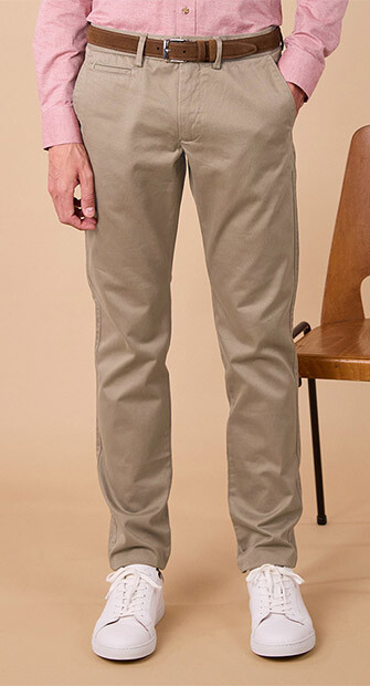 Light Olive Chino trousers for men - NIGEL II