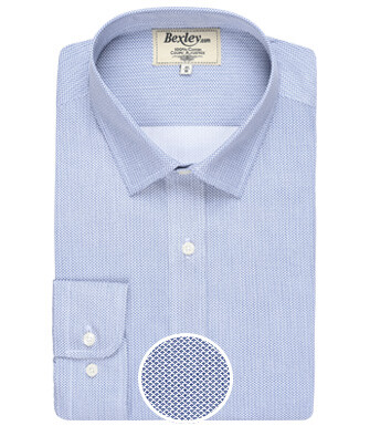 White shirt printed with navy blue patterns - OSCAR