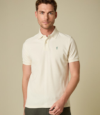 Men’s Polo Shirt - Ecru - ANDY II