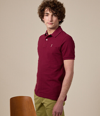 Men’s Polo Shirt Wine Lees - ANDY II