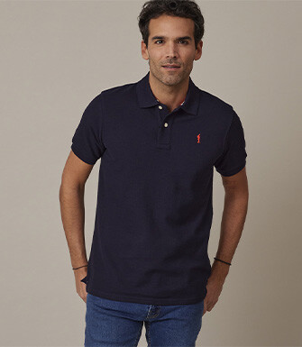 Navy Men's polo shirt - ANDY II