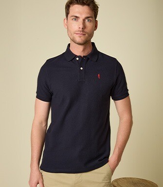 Navy Men's polo shirt - ANDY II