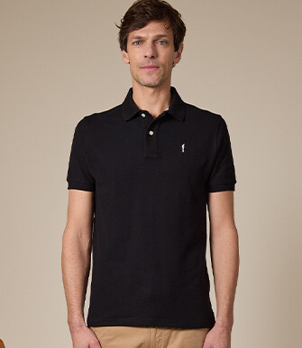 Black Men's polo shirt - ANDY II