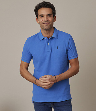 Denim Blue Men's polo shirt - ANDY II