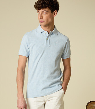 Men’s Polo Shirt - Light Blue Melange - ANDY II