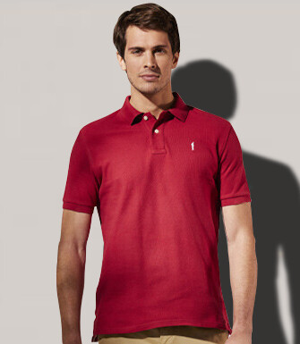 Dark Red Men's polo shirt - ANDY II