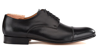 Black Derby Shoes - Leather outsole - DURRINGTON