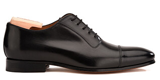 Black Men's Oxford shoes - Leather outsole - RINGWOOD