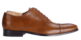 Patina Cognac Men's Oxford shoes - Leather outsole - RINGWOOD