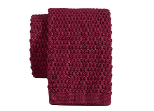 Burgundy Knitted Cotton Tie