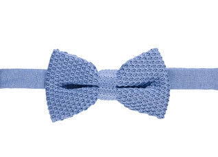 Blue Sky Knitted Bow Tie
