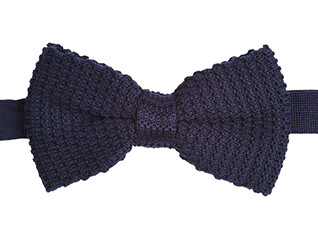 Navy Woolen Bow Tie