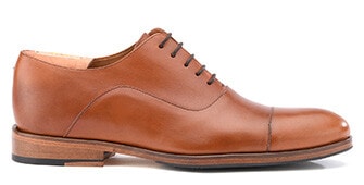 Brown Cognac Oxford shoes - Rubber pad - BRACKLEY PATIN