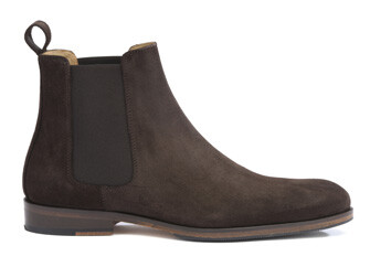 Chocolate Suede Chelsea Boots - DAWSON II PATIN